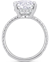 Moissanite Oval Ring (4-7/8 ct. t.w.) 10k White Gold