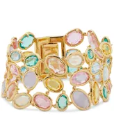 Kate Spade New York Gold-Tone Multicolor Cubic Zirconia Statement Flex Bracelet