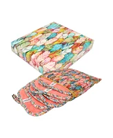 Decorative Microfiber Makeup Remover Cloths (Pack of 5, Design Options), Soft Coral Fleece Reusable Towels with a Travel Bag, Facial Wash Cloth