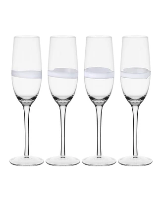 Fitz and Floyd Organic Band 8-oz Flutes 4-Piece Set