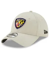 Men's New Era Khaki Baltimore Ravens Shield Playmaker 9TWENTY Adjustable Hat