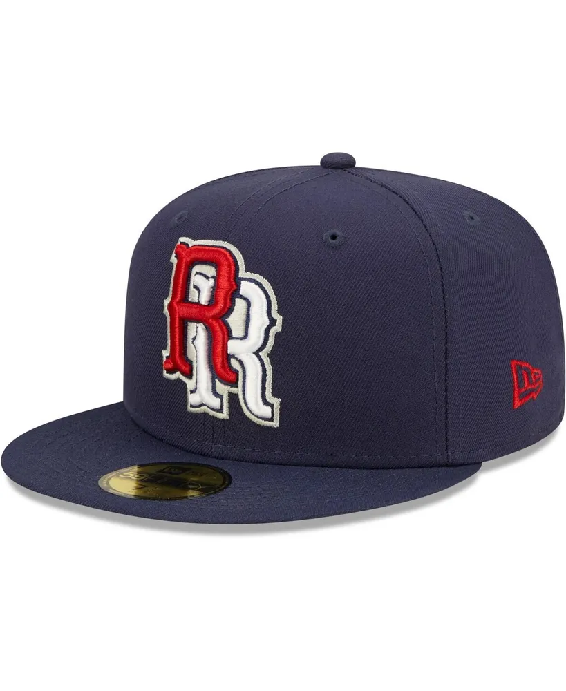 Men's New Era Navy Round Rock Express Authentic Collection Road 59FIFTY Fitted Hat