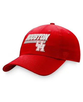 Men's Top of the World Red Houston Cougars Slice Adjustable Hat