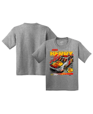 Big Boys and Girls Jr Motorsports Official Team Apparel Heather Gray Josh Berry 2023 #8 Bass Pro Shops T-shirt