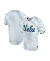 Men's Nike White, Blue Ucla Bruins Pinstripe Replica Full-Button Baseball Jersey