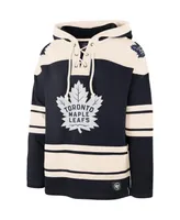 Men's '47 Brand Navy, Cream Toronto Maple Leafs Superior Lacer Pullover Hoodie