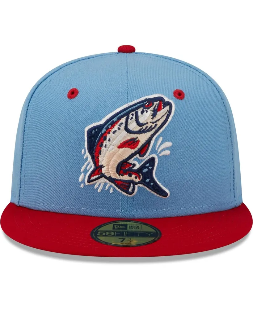 Men's New Era Light Blue Spokane Indians Alternate Authentic Collection 59FIFTY Fitted Hat