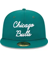 Men's New Era Augusta Green Chicago Bulls Script 59Fifty Fitted Hat