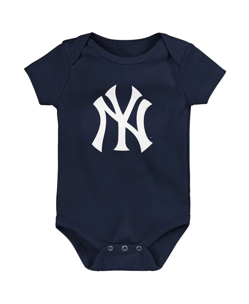 Infant Boys and Girls Navy, White, Heather Gray New York Yankees Biggest Little Fan 3-Pack Bodysuit Set
