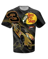 Men's Jr Motorsports Official Team Apparel Black Dale Earnhardt Jr. Bass Pro Shops Total Print T-shirt