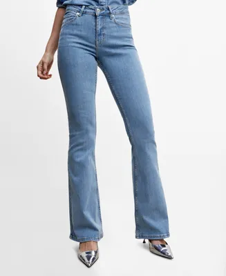 Mango Women's Medium-Rise Flared Jeans