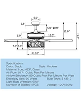 Costway 52'' Ceiling Fan W/Light Reversible Blade Adjustable Speed Remote Control