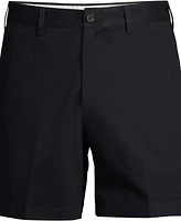 Lands' End Men's No Iron 6" Plain Front Chino Short