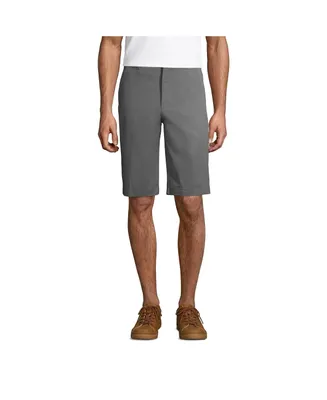 Lands' End Men's School Uniform 11" Plain Front Blend Chino Shorts