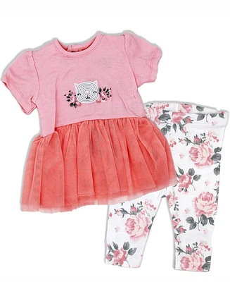 Lily & Jack Baby Girls Kitty Tutu Dress and Leggings, 2 Piece Set