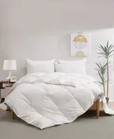 Unikome 360 Thread Count All Season Box Quilted White Goose Down Feather Fiber Comforter Collection