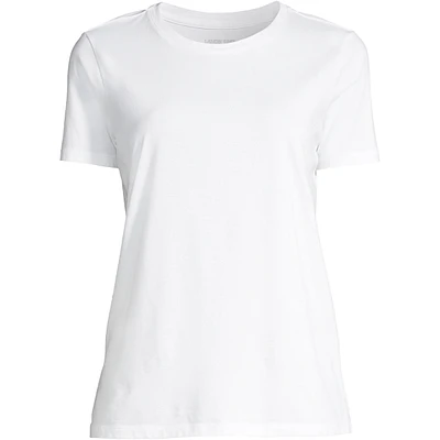 Lands' End Women's Relaxed Supima Cotton Short Sleeve Crewneck T-Shirt