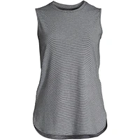 Lands' End Women's Moisture Wicking Upf Sun Curved Hem Tunic Tank Top