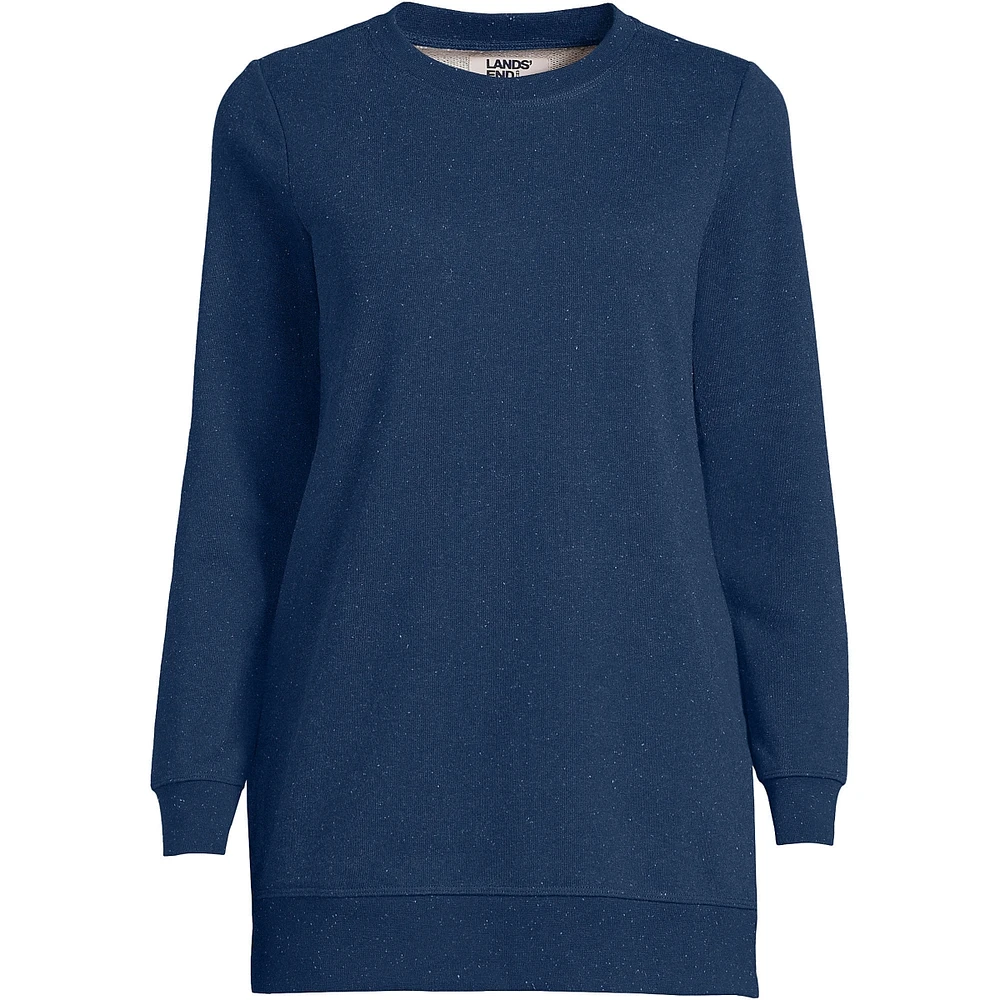 Lands' End Petite Serious Sweats Crewneck Long Sleeve Sweatshirt Tunic