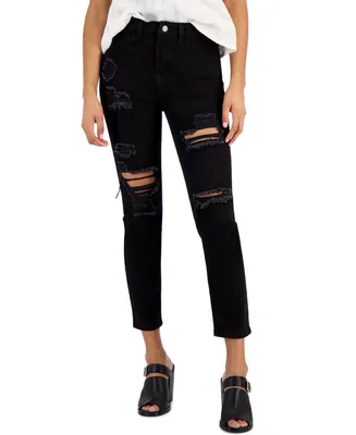 GoGo Jeans Juniors' High Rise Destructed Skinny Dream