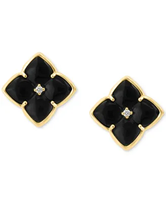 Effy Onyx & Diamond Accent Fancy Stud Earrings in 14k Gold