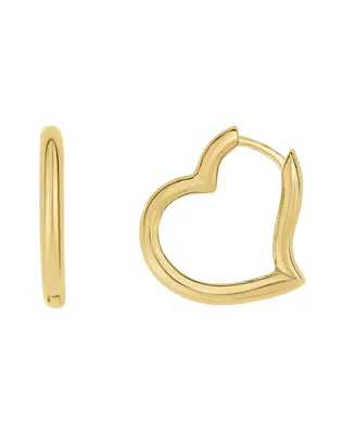 And Now This 18K Gold Plated Heart Hoop Earring
