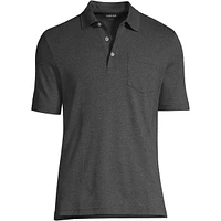Lands' End Men's Short Sleeve Cotton Supima Polo Shirt with Pocket