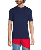 Lands' End Men's Tall Short Sleeve Upf 50 Swim Tee Rash Guard