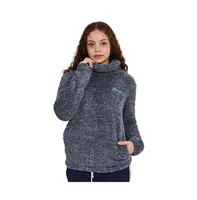 Womens Gina Teddy Fleece Pullover Grey Marl