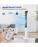 Costway Portable 48'' Tower Fan 80 °Oscillating Bladeless Fan w/Remote & Led Control