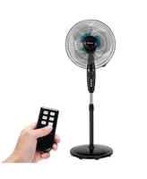 Costway 16'' Adjustable Oscillating Pedestal Fan Dual Blades w/Remote Control