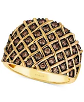 Le Vian Chocolatier Chocolate Diamond Lattice Statement Ring (3/4 ct. t.w.) in 14k Gold