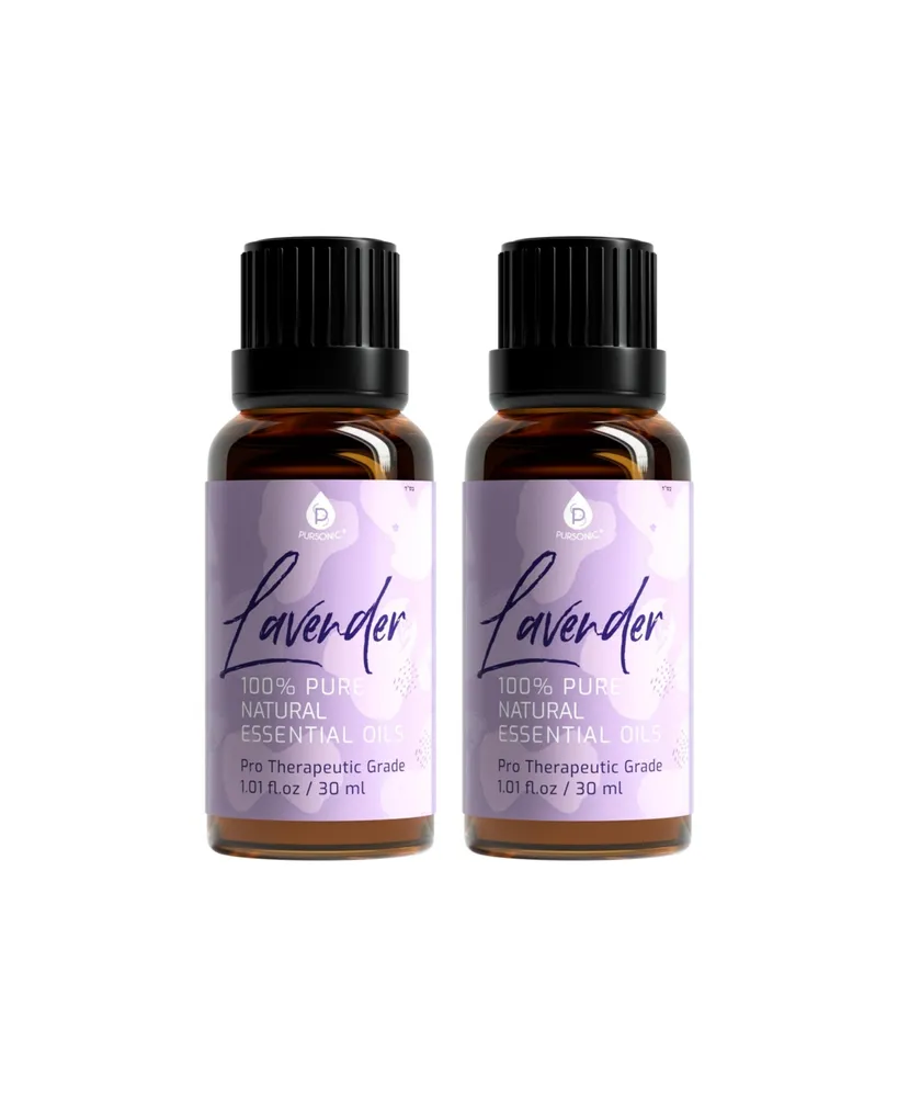 Pursonic 100% Natural Lavender Essential Oils, Pro Therapeutic Grade - 2 Count 30ML Each