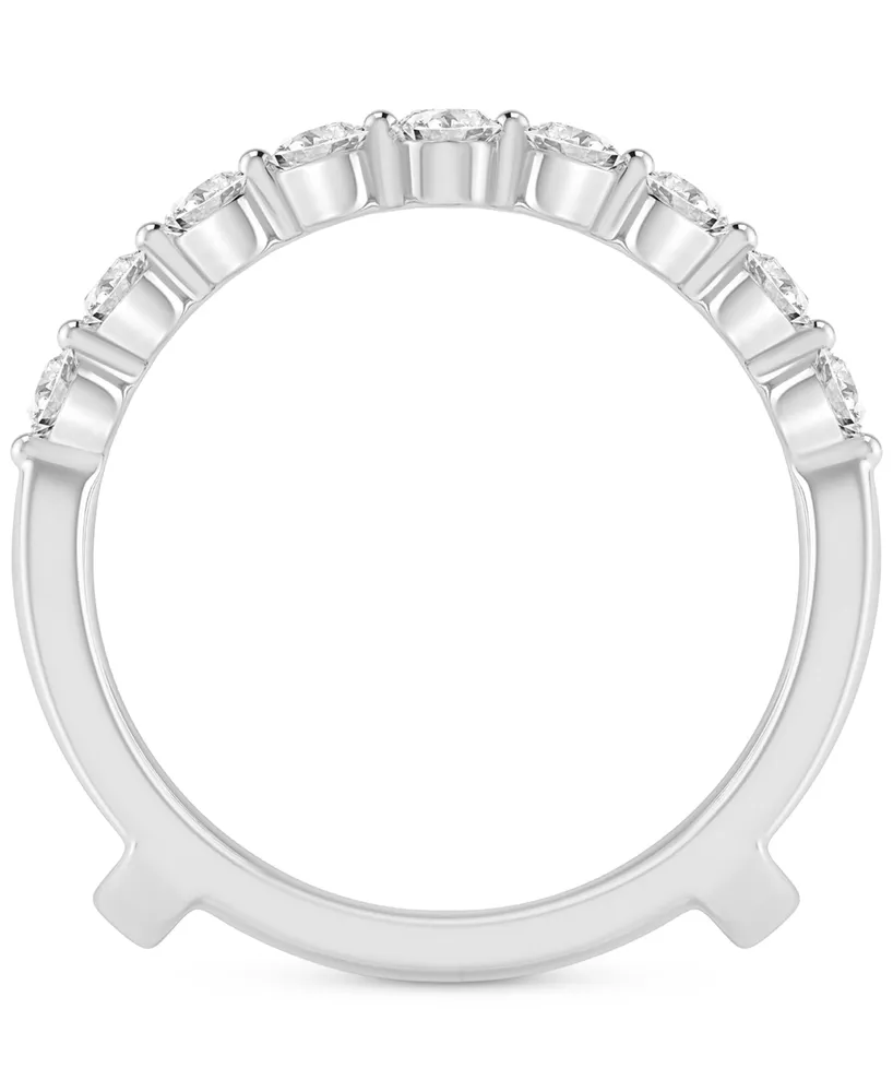Diamond Double Row Enhancer Ring (1 ct. t.w.) in 14k White Gold