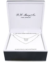 Initial Disc Layered Pendant Necklace in Sterling Silver, Created for Macy's