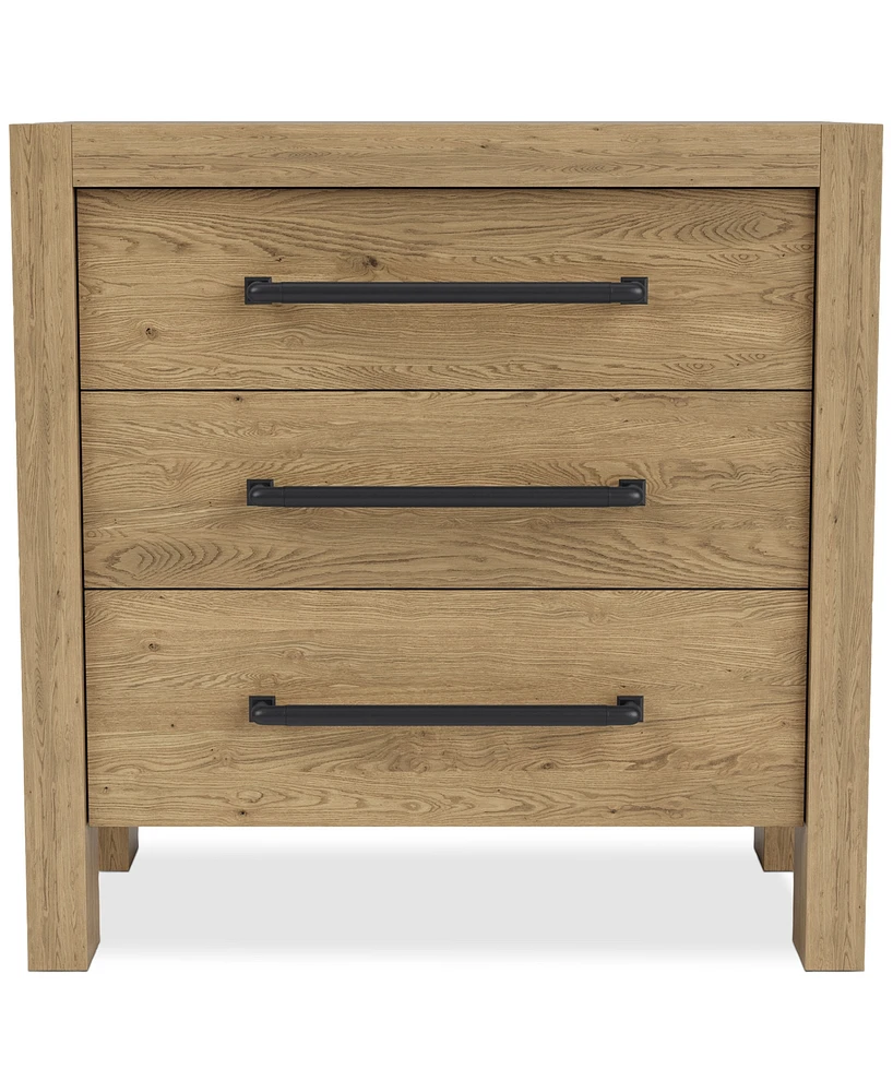 Davie Three Drawer Nightstand