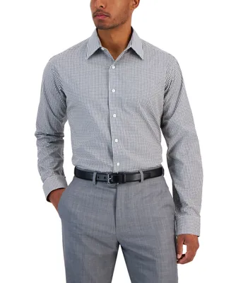 Club Room Men's Regular Fit Check Dress Shirt, Created for Macy's