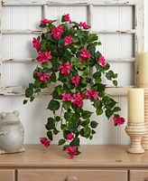 Nearly Natural 37" Bougainvillea Hanging Artificial Plant, Set of 2