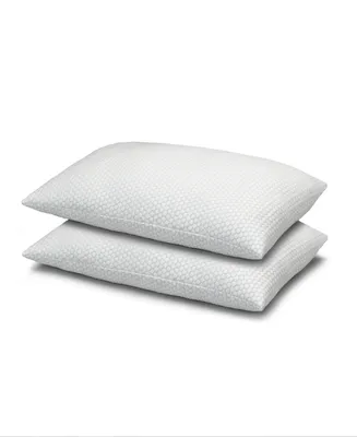 Ella Jayne Cool N' Comfort Medium Density Gel Fiber Pillow with CoolMax Technology, Standard - Set of 2