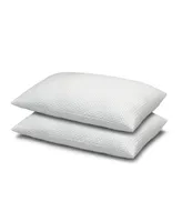 Ella Jayne Cool N' Comfort Medium Density Gel Fiber Pillow with CoolMax Technology, Standard - Set of 2