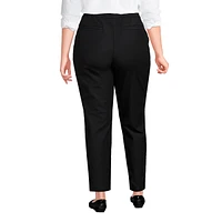 Lands' End Plus High Rise Bi Stretch Pintuck Pencil Ankle Pants