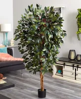 Nearly Natural 6' Artificial Capensia Ficus Tree