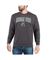 Colosseum Men's Michigan State Spartans Arch and Logo Crew Neck Sweatshirt