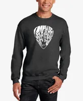 La Pop Art Men's Word Crewneck Guitar Pick Sweatshirt