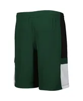 Big Boys and Girls Green Michigan State Spartans Lateral Mesh Performance Shorts