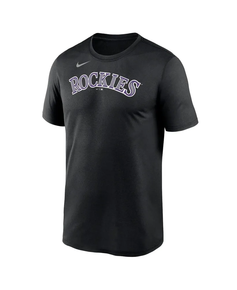 Men's Nike Black Colorado Rockies New Legend Wordmark T-shirt