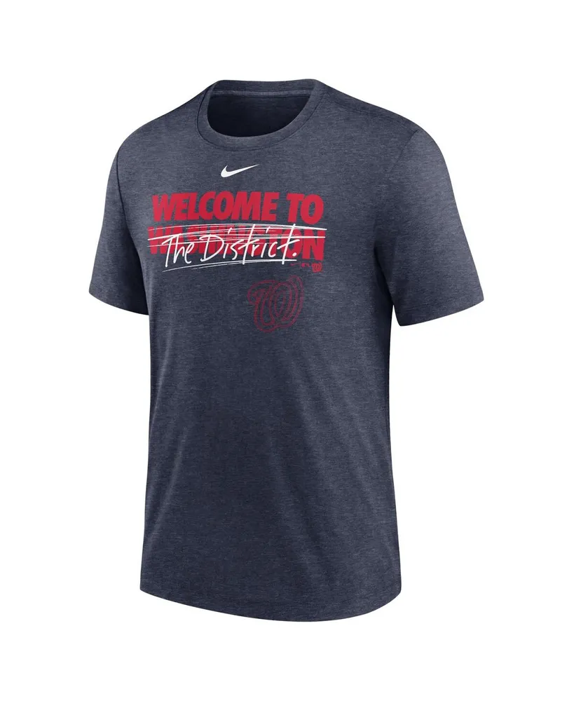 Men's Nike Heather Navy Washington Nationals Home Spin Tri-Blend T-shirt