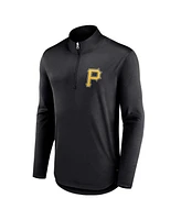 Men's Fanatics Black Pittsburgh Pirates Tough Minded Quarter-Zip Jacket