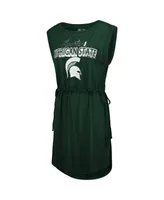 Women's G-iii 4Her by Carl Banks Green Michigan State Spartans Goat Swimsuit Cover-Up Dress