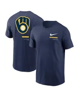 Men's Nike Navy Milwaukee Brewers Over the Shoulder T-shirt